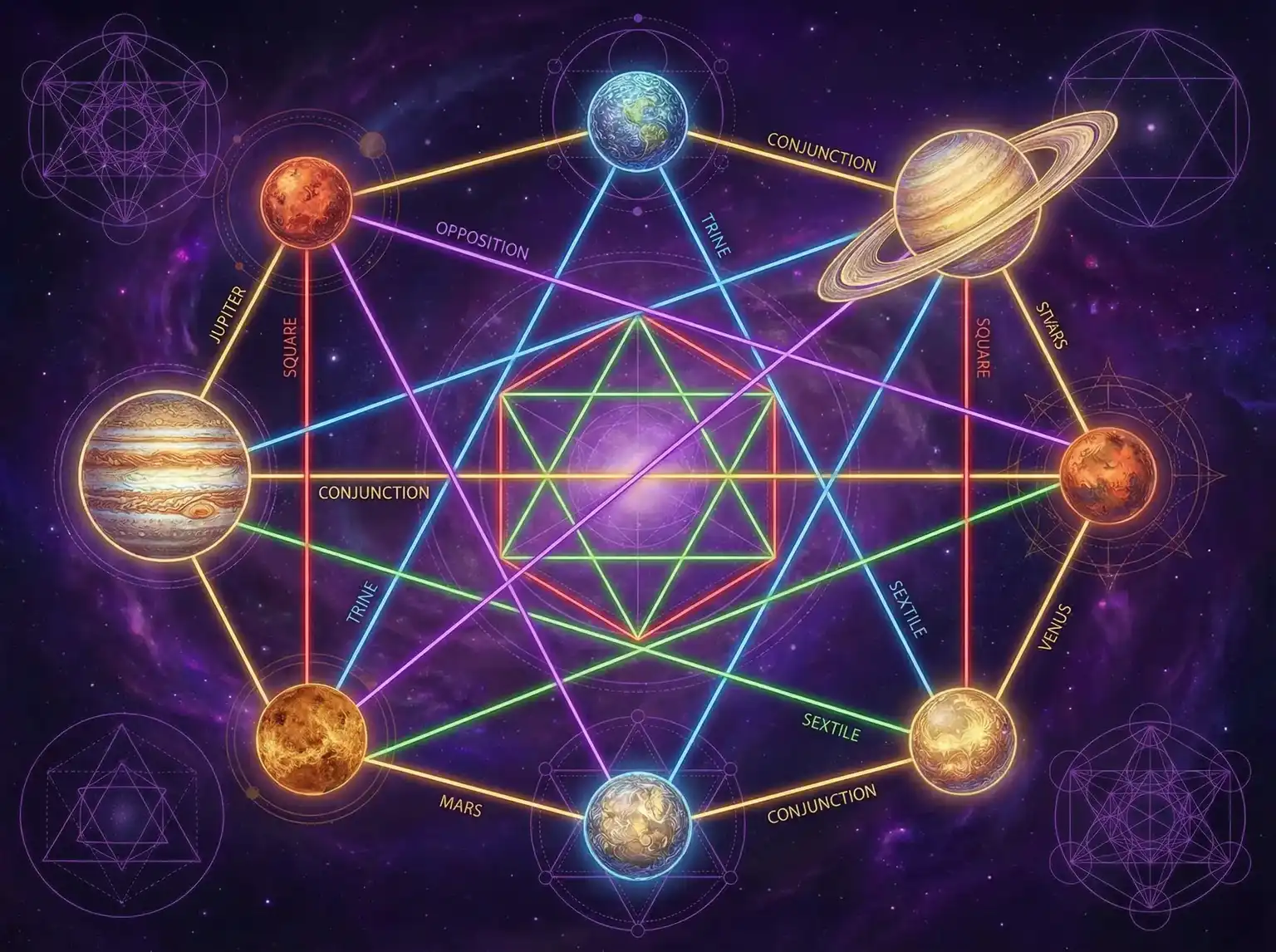 行星相位解读 - 黑帮老大和我的365天日 | 占星学进阶